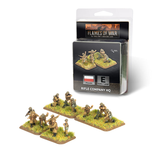 Pre-order: Polish Rifle Company HQ - Early War - Battlefront Miniatures - Brand New