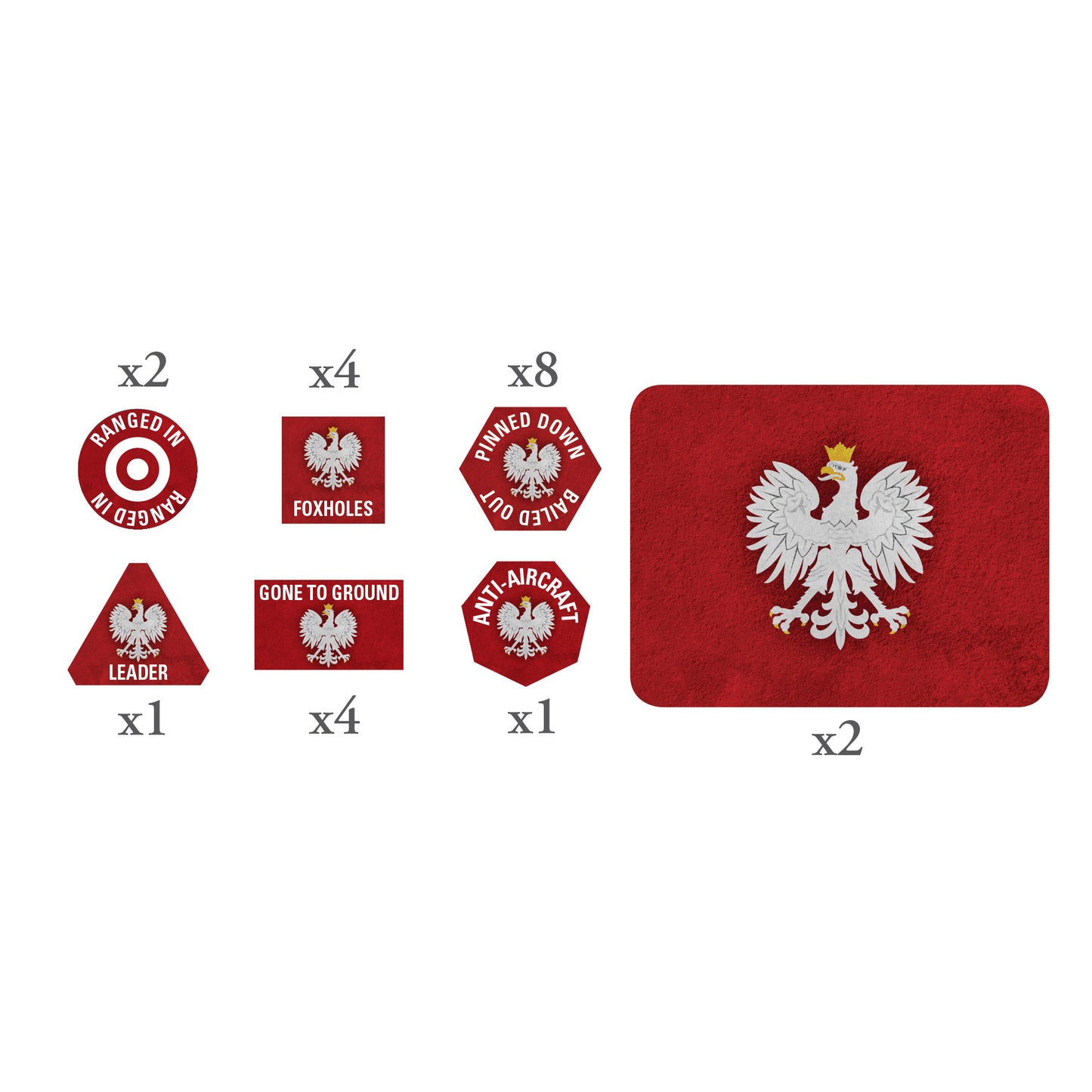 Pre-order: Polish Early War Tokens & Objective Set - Battlefront Miniatures - Brand New