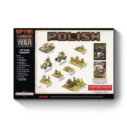 Pre-order: Polish 7TP Tank Company - Early War - Battlefront Miniatures - Brand New