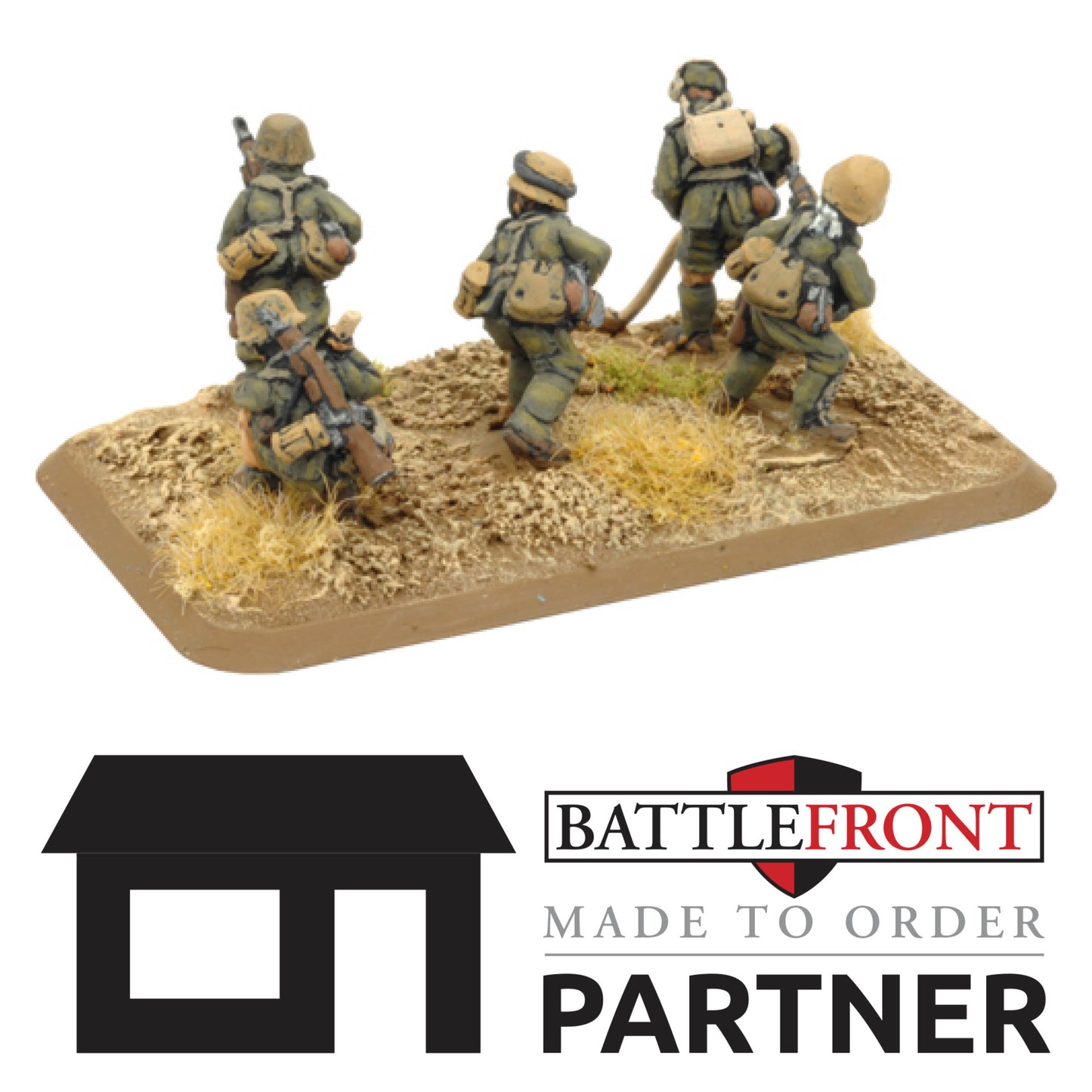 Pre-order: Afrika Korps DAK Pioneer Platoon - Made to Order - Battlefront Miniatures