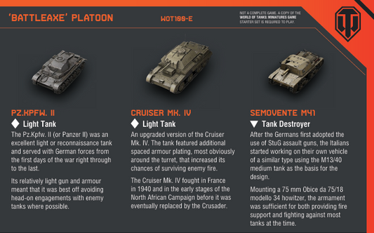 Pre-order: "Battleaxe" Tank Platoon  - Brand New - World Of Tanks Miniatures - Brand New