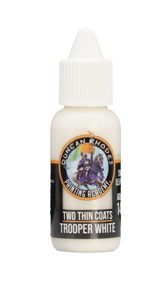 Trooper White Two Thin Coats Paints Duncan Rhodes Painting Academy - 15ml