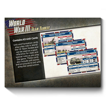 Pre-order: WW3: British Unit Card Pack - Team Yankee - Battlefront Miniatures - Brand New