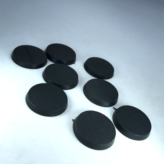 X8 Original GW 2003 25mm Round Bases Non Slotted - Warhammer 40K / LOTR X3017