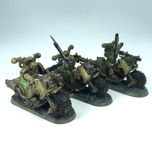 Chaos Plague Marine Bike Squad Nurgle - Painted - Warhammer 40K C2072