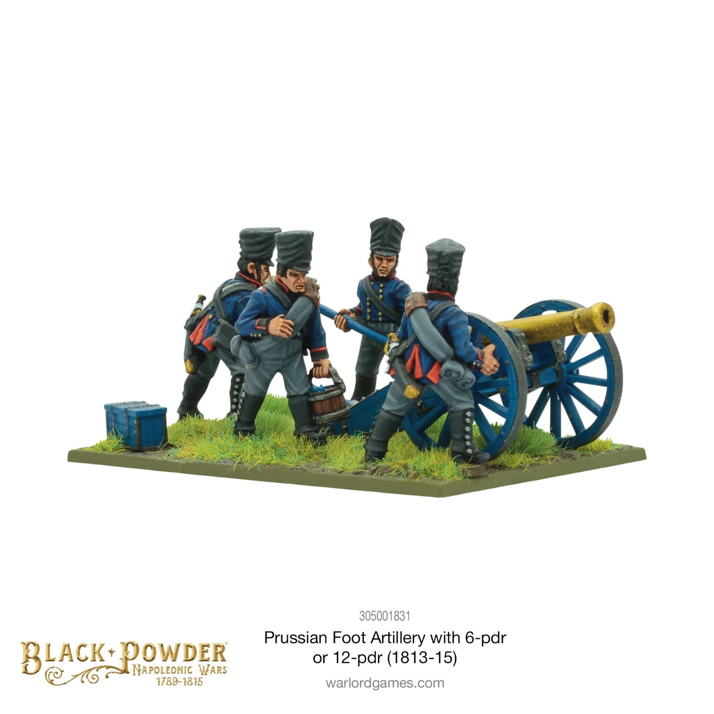 Napoleonic Prussian Foot Artillery with 6/12-PDR - Warlord Games Black Powder