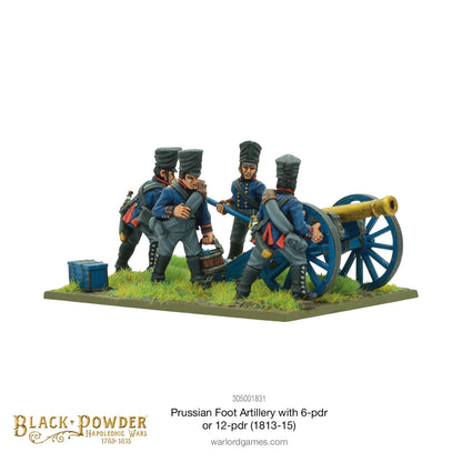 Napoleonic Prussian Foot Artillery with 6/12-PDR - Warlord Games Black Powder