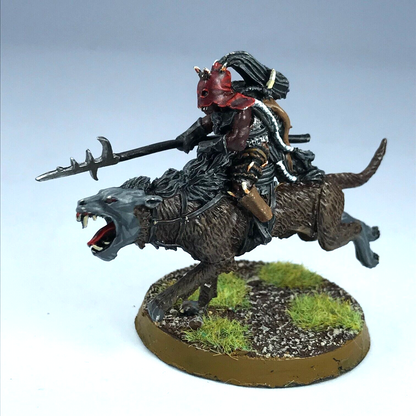 Metal Orc Warg Rider - Painted - Warhammer / Lord of the Rings C3463