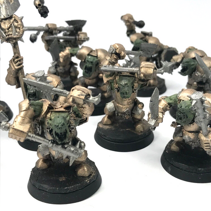 Orruk Ork Armoured Ardboys Black Orcs - Painted - Warhammer Age of Sigmar C2731