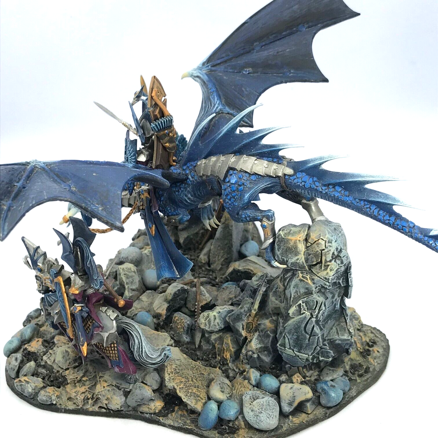 High Elves Diorama - Lord on Dragon / Mounted / Dismounted Warhammer Fantasy