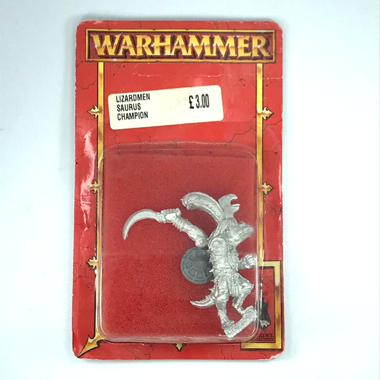 Metal Classic Lizardmen Saurus Temple Champion Blister - Warhammer Fantasy C674