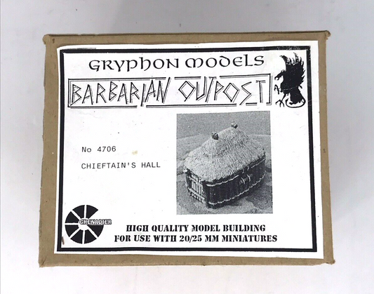 Barbarian Chieftain's Hall 20/25mm Scale - Untouched - Gryphon Models W1