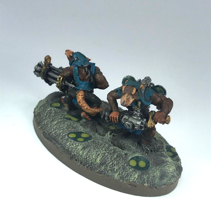 Skaven Ratling Gun Team - Warhammer Fantasy Games Workshop Painted Metal X2618