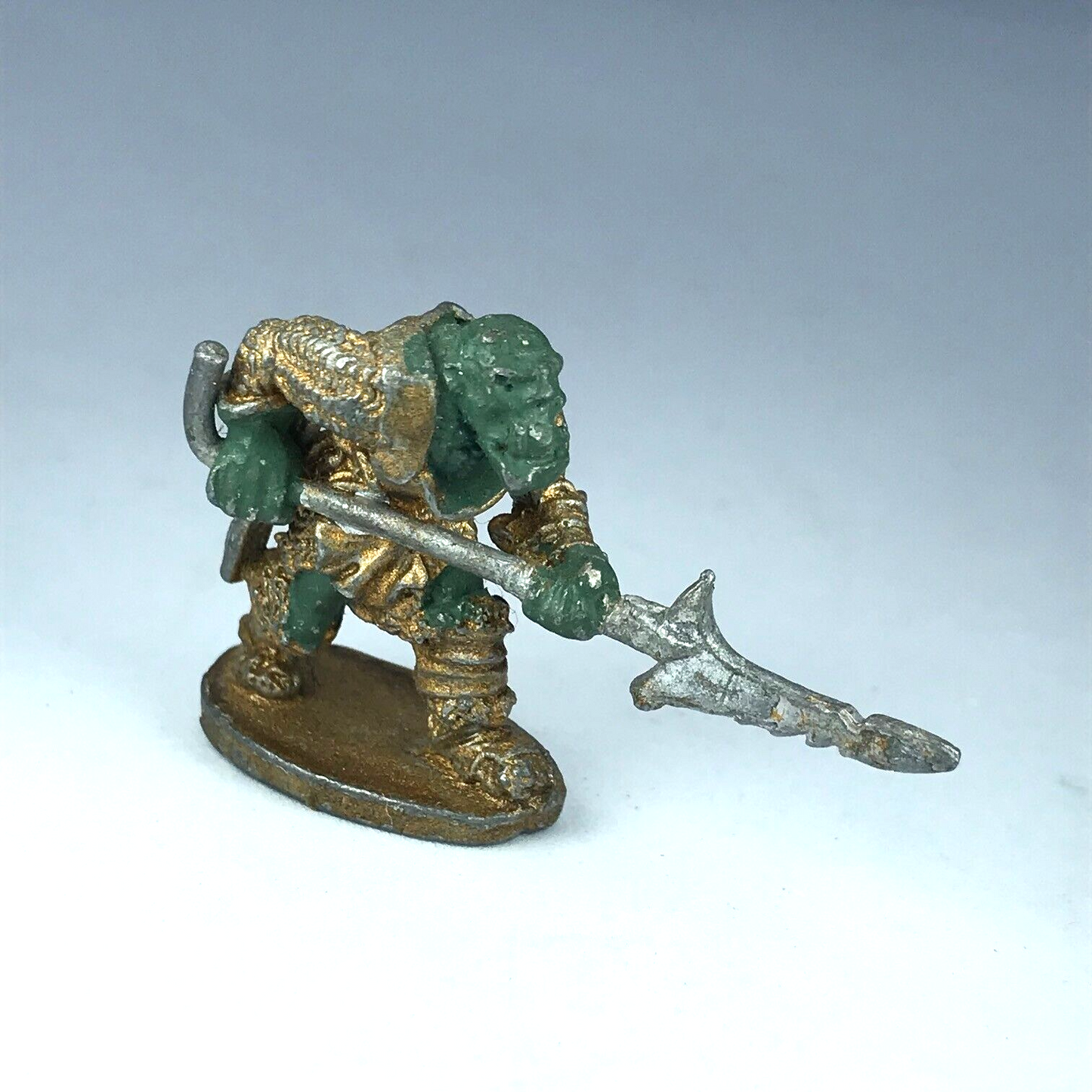 Classic Metal Armoured Orc Figure with Spear - Unbranded X770