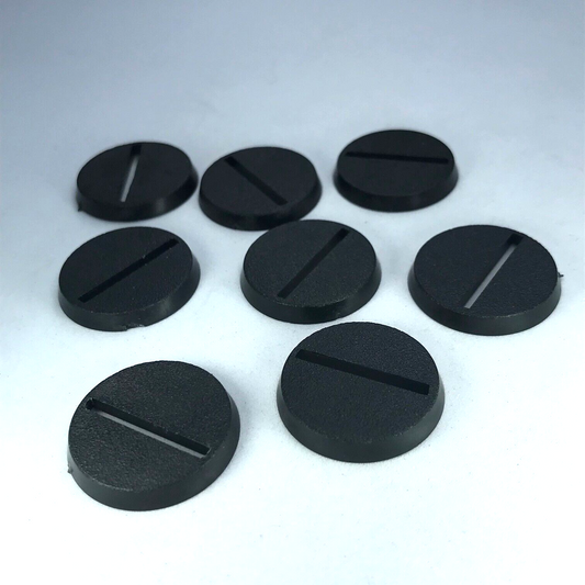 X8 Original GW 2003 25mm Round Bases Slotted Slotta - Warhammer 40K / LOTR X9193