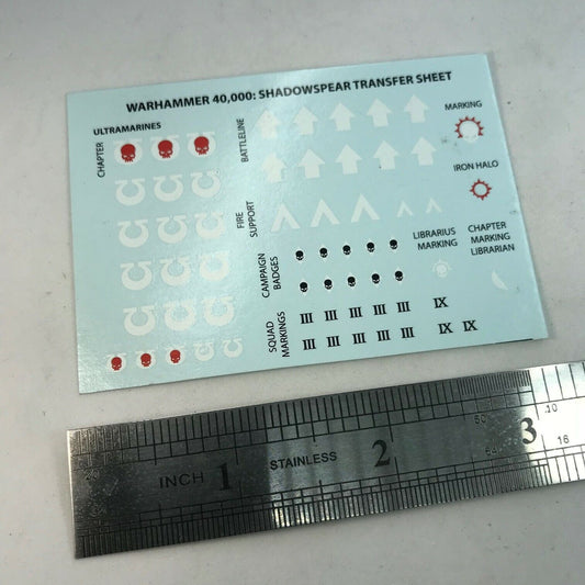 Shadowspear Transfer Sheet - Warhammer 40K T157