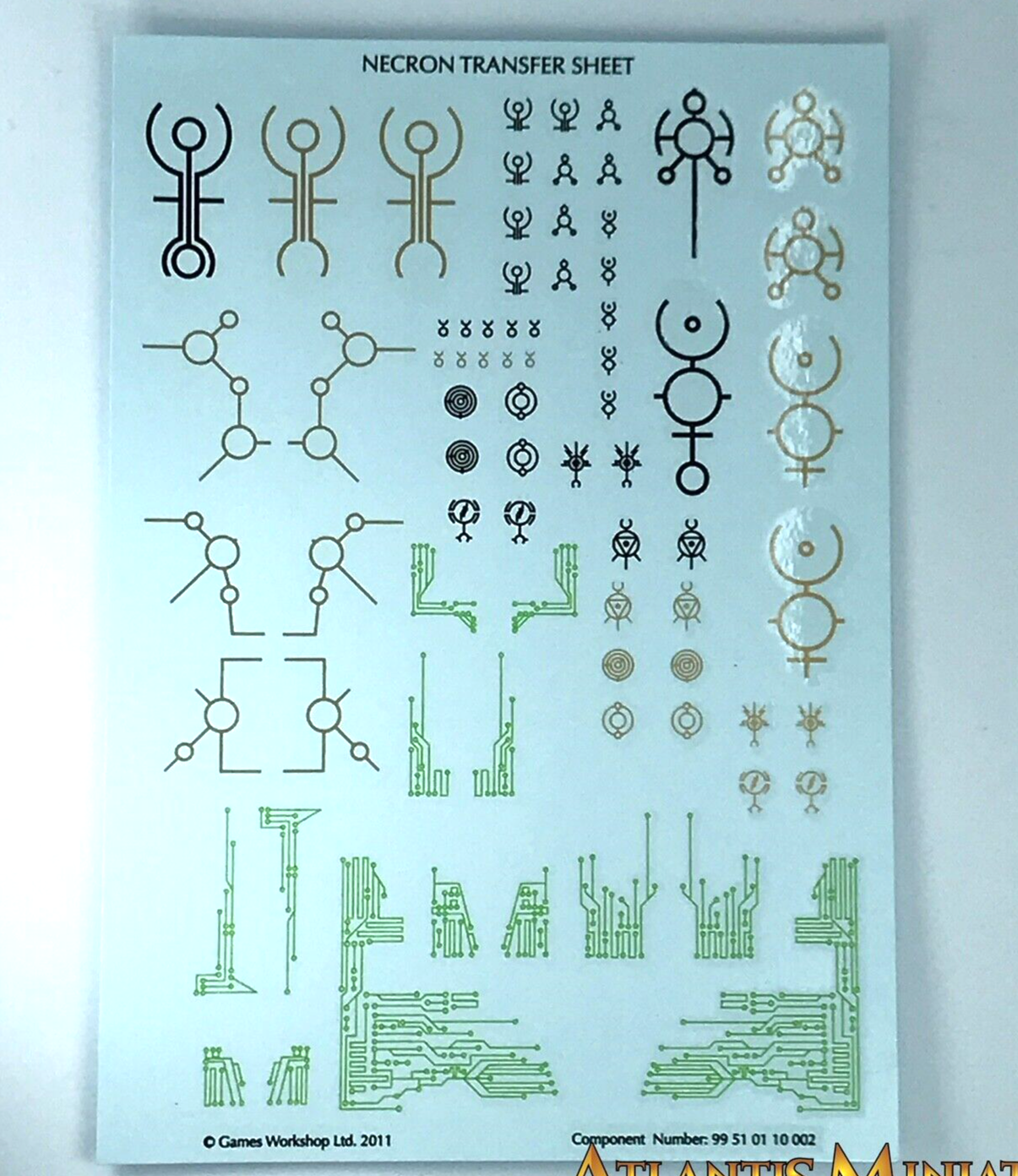 Necron Transfer Sheet Warhammer 40K Games Workshop T128