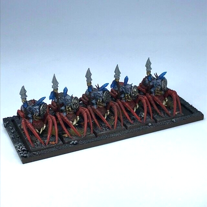 Goblin Spider Rider Regiment & Tray Orcs & Goblins - Warhammer Fantasy Painted