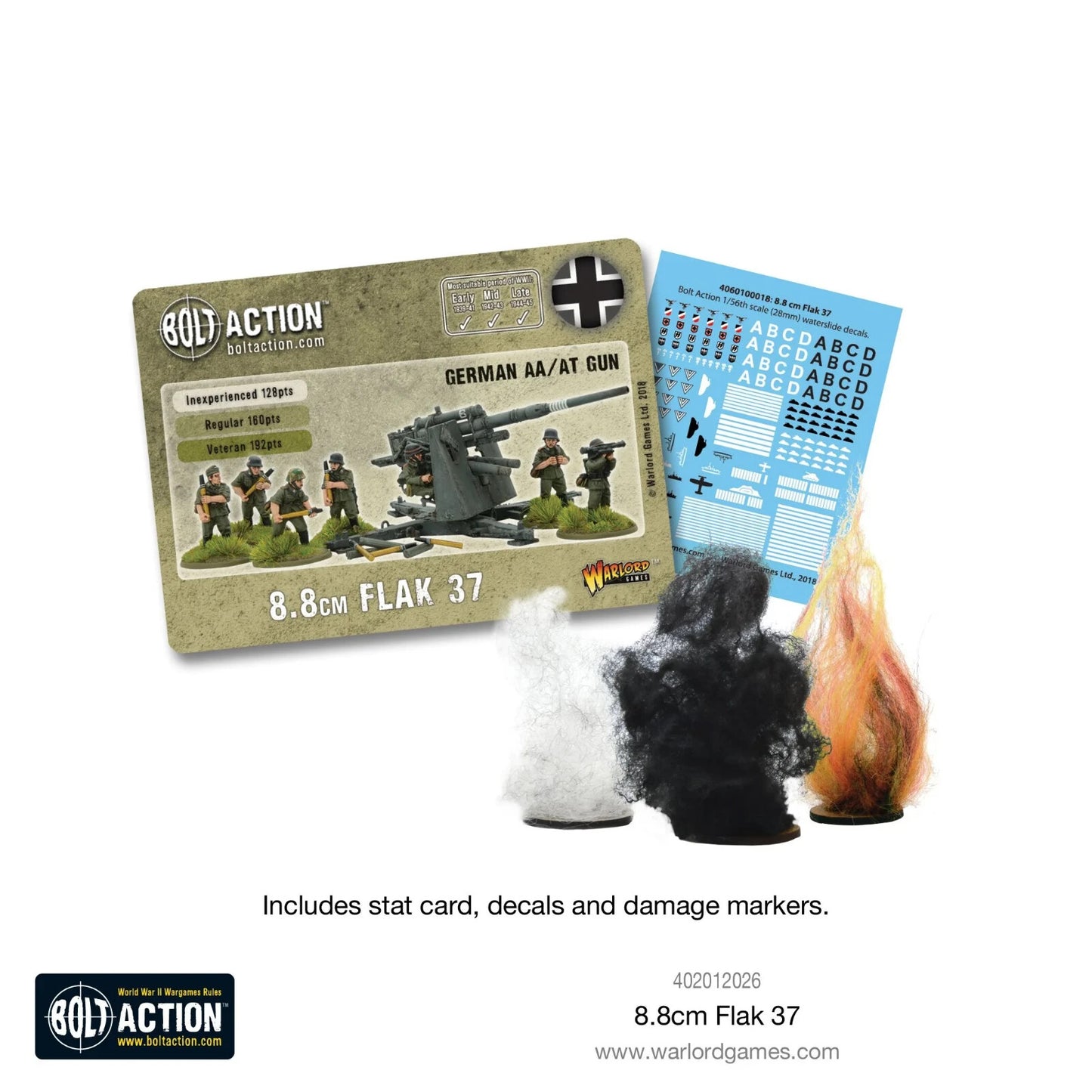German Army 8.8cm Flak 37 - Brand New - Warlord Games Bolt Action Miniatures