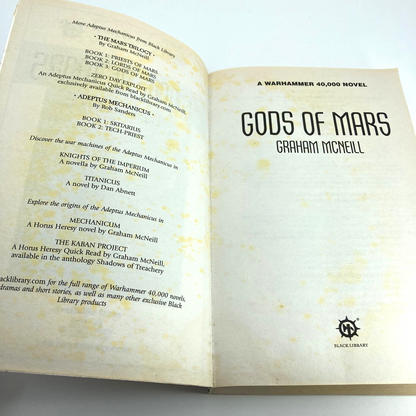 Gods Of Mars - Graham McNeill 2015 Paperback Black Library Warhammer 40k M1701