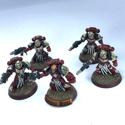 Blood Angels Veteran Marine Squad Space Marines - Painted - Warhammer 40K C463