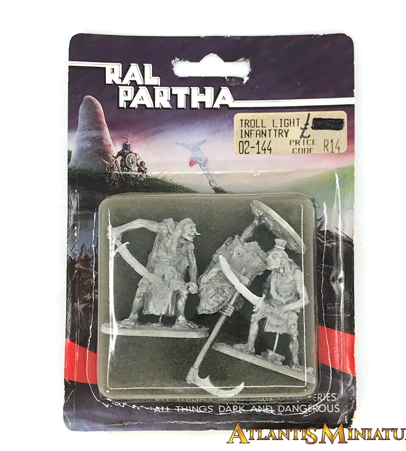 Ral Partha Metal Troll Light Infantry - Sealed Blister - Ral Partha C1790