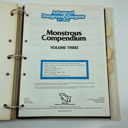 Monstrous Compendium - Multiple Volumes (see photos) - Dungeons and Dragons AD&D