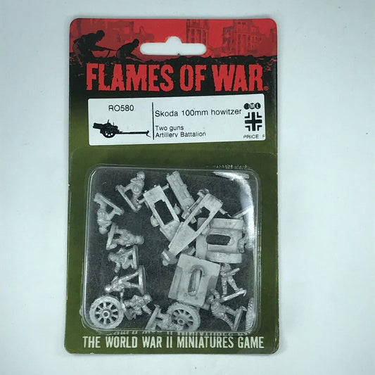 Metal Axis German Skoda 100mm Howitzer Blister WW2 - Flames of War C1918