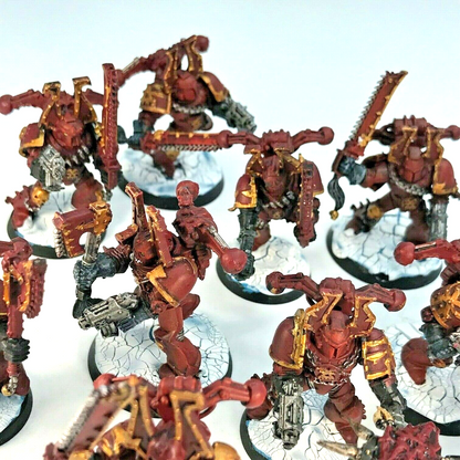 Chaos Space Marine Khorne Assault Marines - Painted - Warhammer 40K C2451