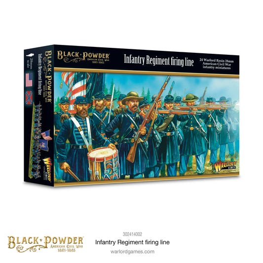 American Civil War Infantry Regiment Firing Line - Warlord Games Black Powder
