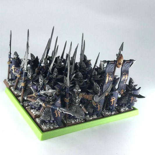 Dark Elves Spearmen Regiment & Movement Tray - Warhammer Fantasy Painted 3