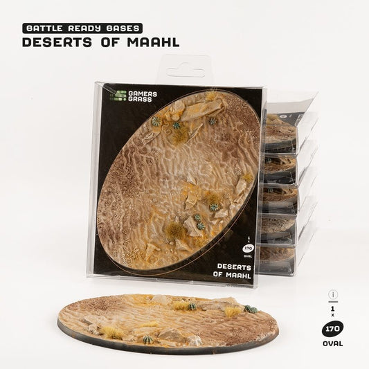Desert Of Maahl Battle Ready Base - 170mm Oval - Brand New - Gamers Grass