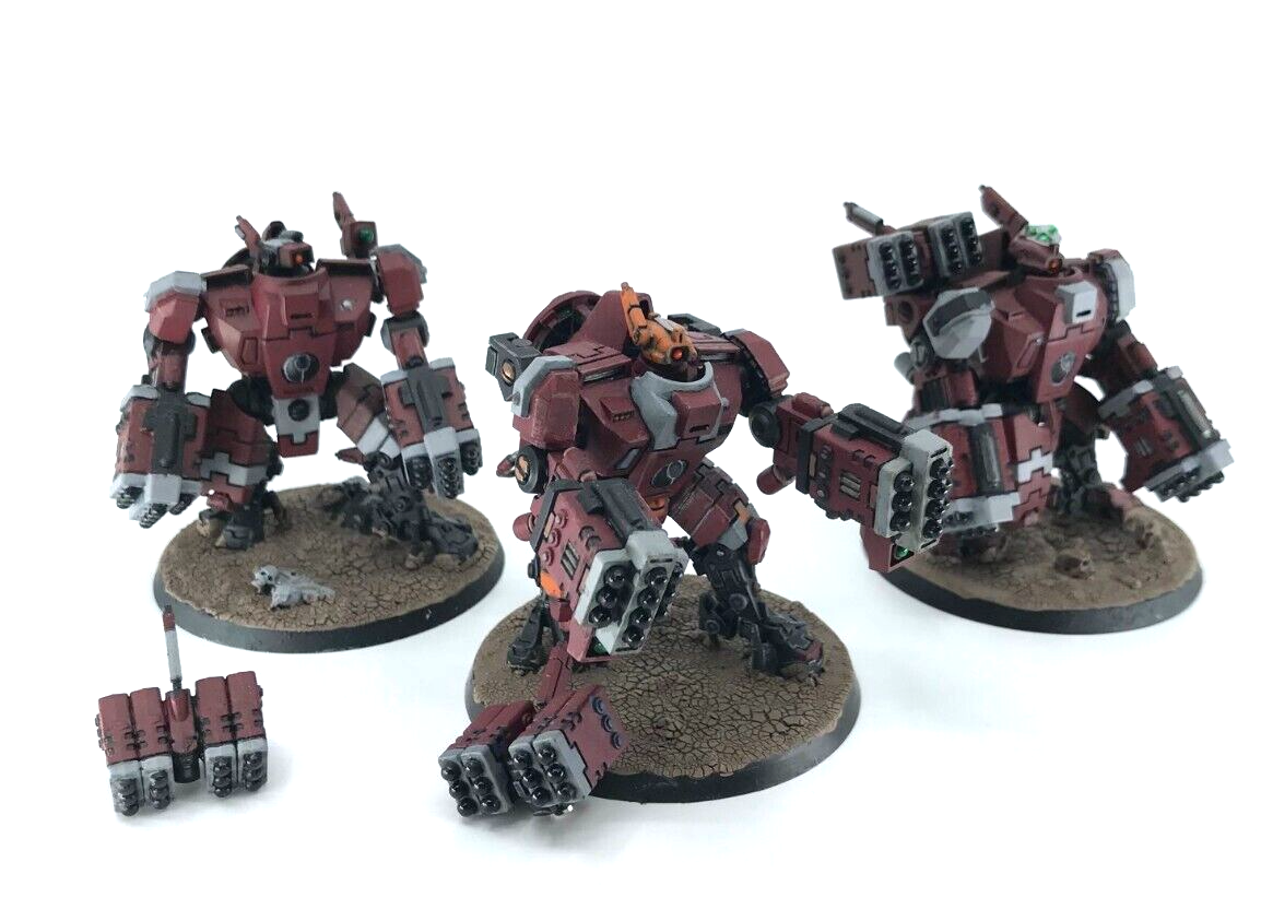 XV8 Crisis Battlesuit Team Tau T'au Empire - Magnetised - Warhammer 40K BOX210