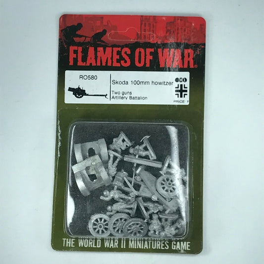 Metal Axis German Skoda 100mm Howitzer Blister WW2 - Flames of War C1587