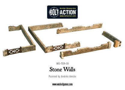 Stone Walls Terrain - Warlord Games Bolt Action Miniatures