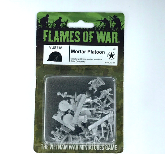 Vietnam War USA Mortar Platoon - Blister - Unpainted - Flames of War C1297