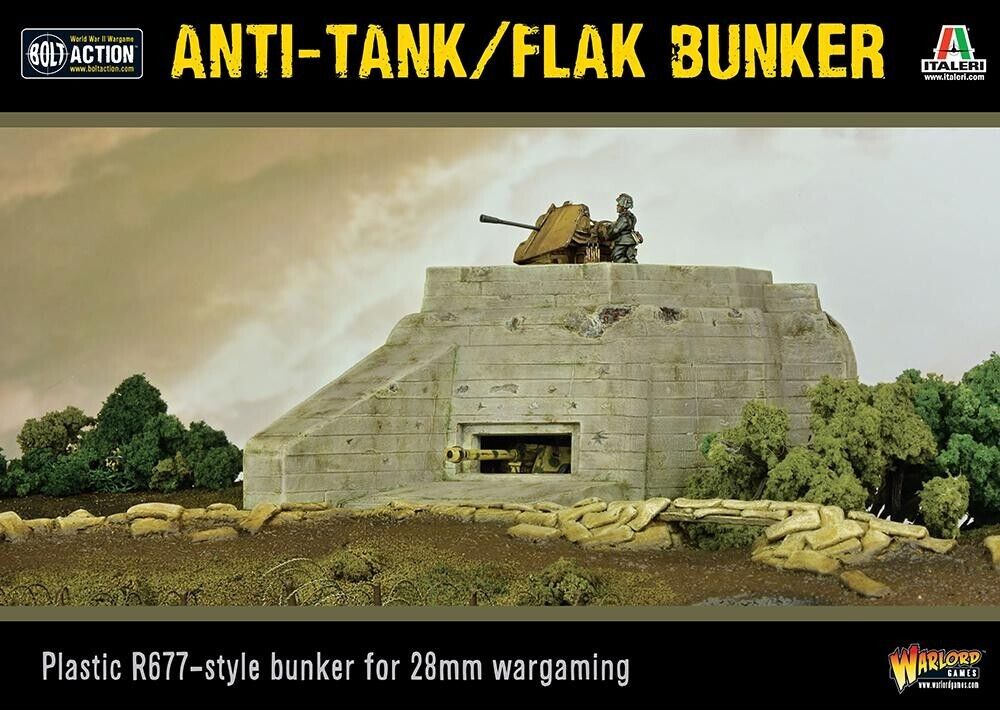 AntiTank/Flak Bunker Terrain - Warlord Games Bolt Action Miniatures