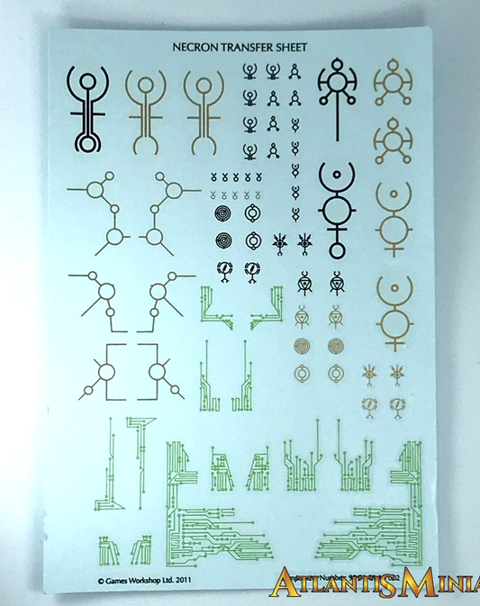 Necron Transfer Sheet Warhammer 40K Games Workshop T131