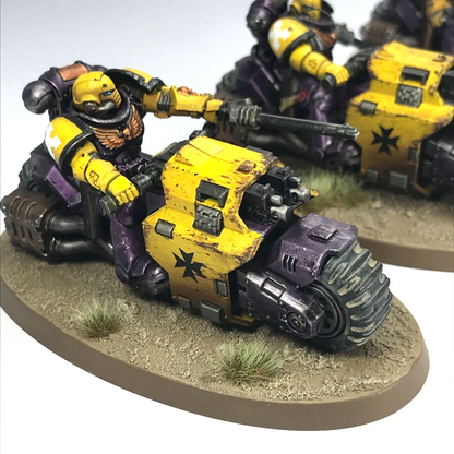 Space Marine Primaris Outriders Bikes - Painted - Warhammer 40K C1381