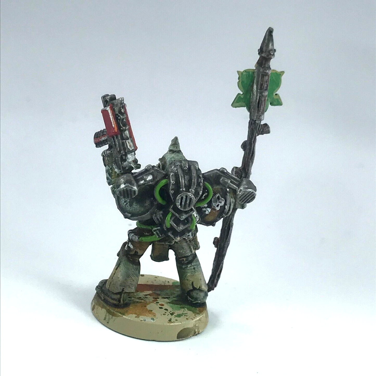 Plague Marine Icon Bearer Chaos Space Marines - Warhammer 40K Metal X7362