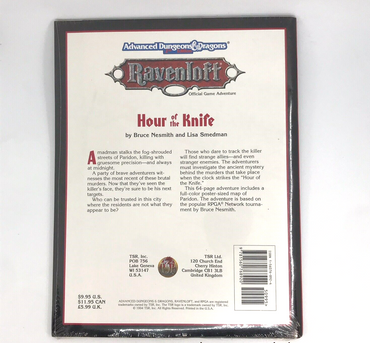 Ravenloft Hour of the Knife - Sealed - Advanced Dungeons and Dragons M155