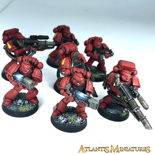 Painted Blood Angel Heavy Weapon Squad Space Marines - Warhammer 40K C349