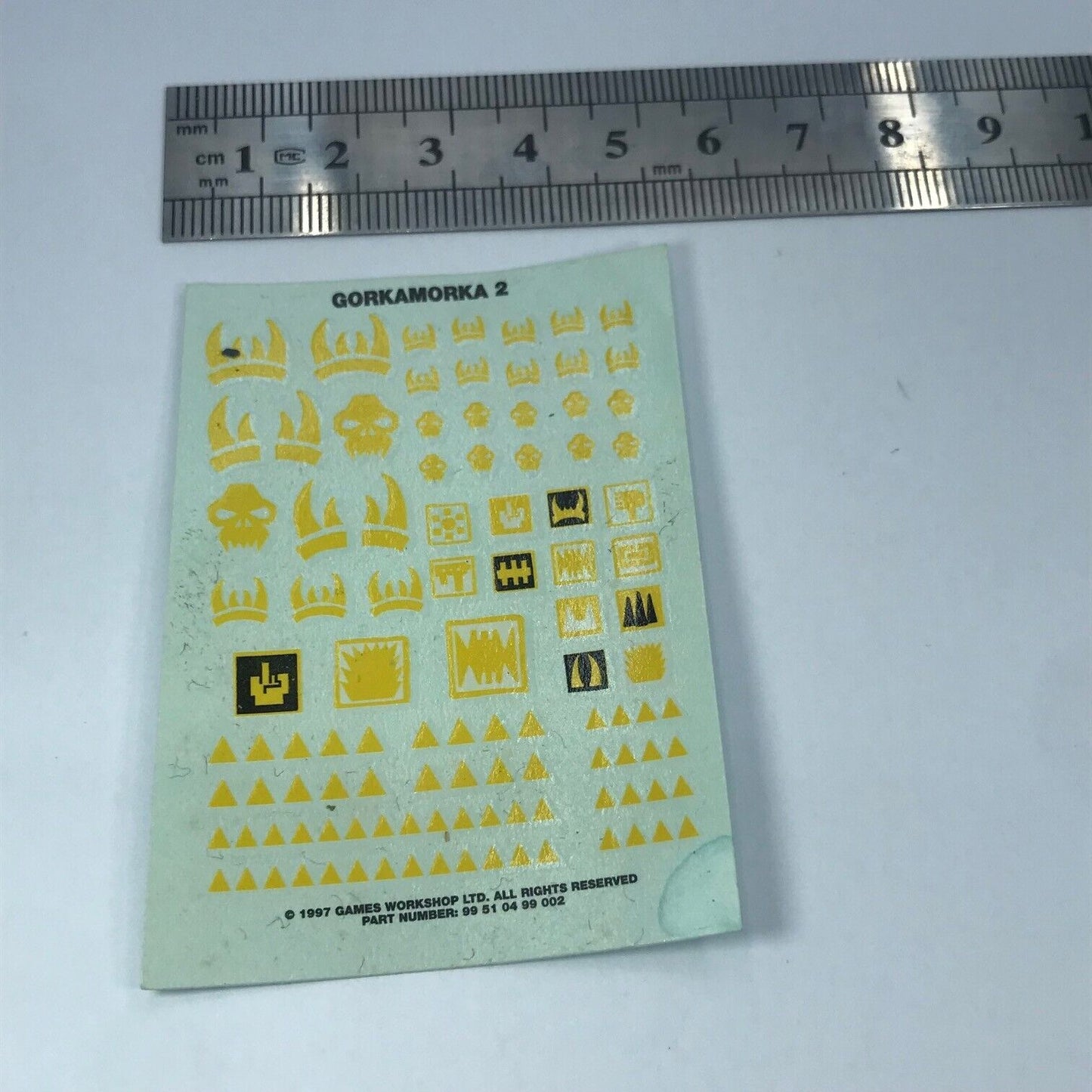 Classic Space Ork Gorkamorka Transfer Sheet - Warhammer 40K T240