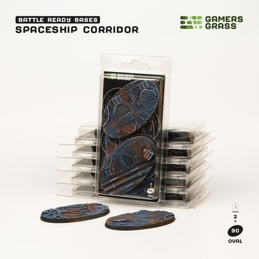Spaceship Corridor Battle Ready Bases - 90mm Oval - Brand New - Gamers Grass