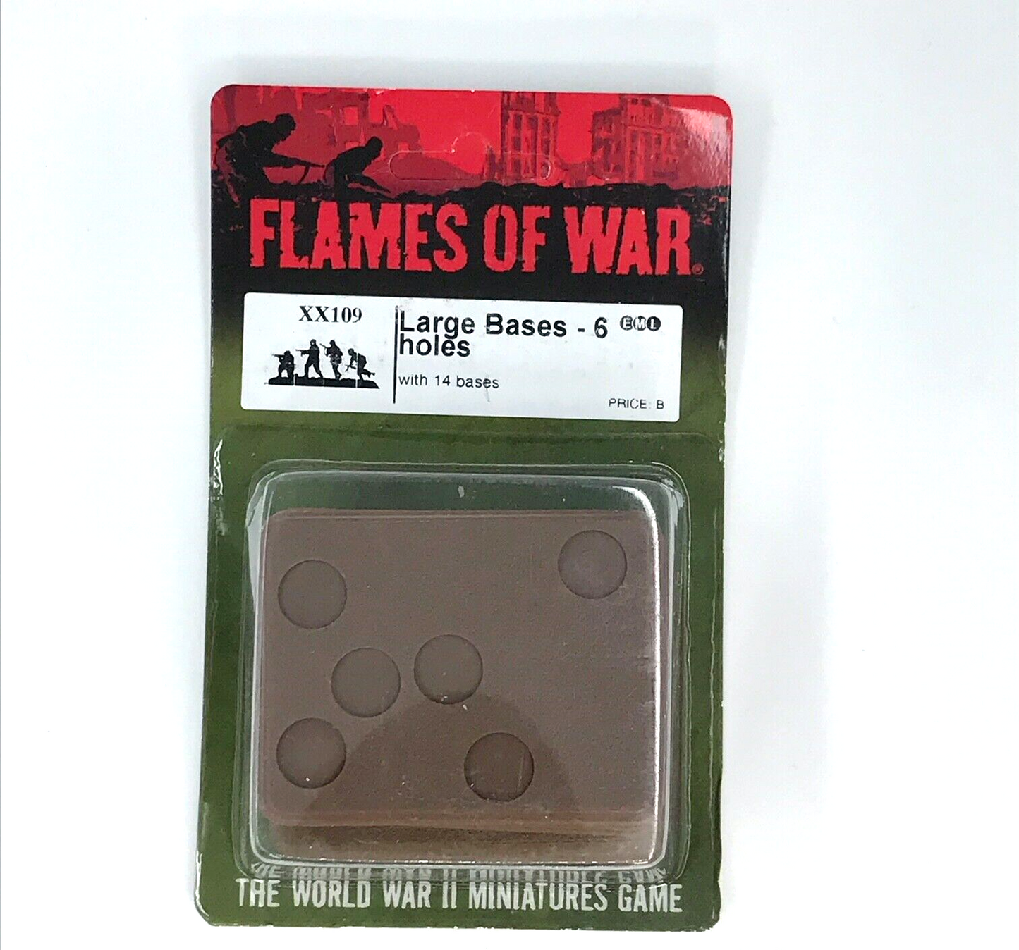 Large Bases - 6 Holes - Sealed Blister - Flames of War C16