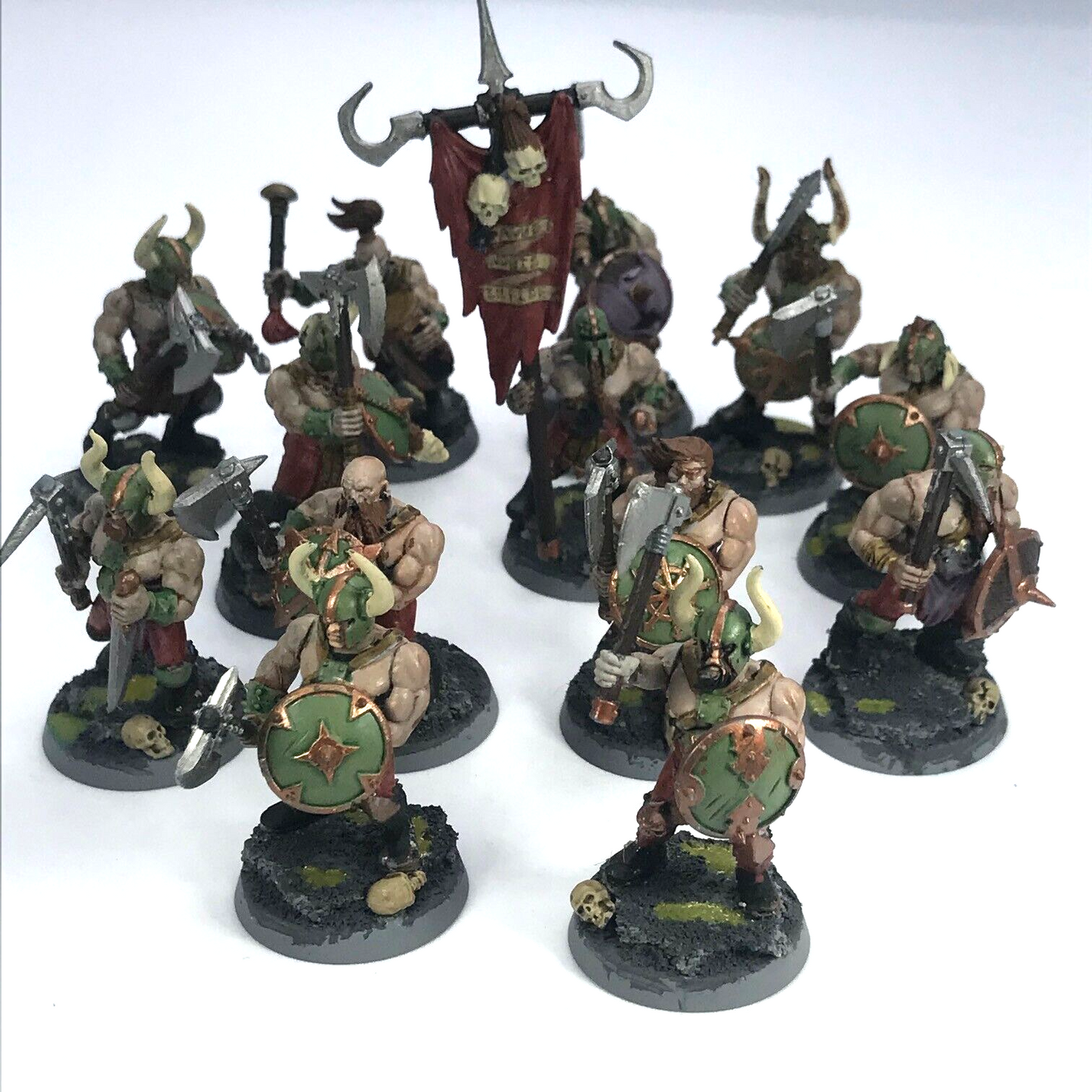 Chaos Marauders Maggotkin Nurgle Chaos - Painted - Warhammer Age of Sigmar C2689