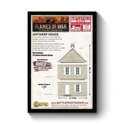 Pre-order: European House: Antwerp - Pre-Painted Terrain - Battlefront Miniatures - Brand New