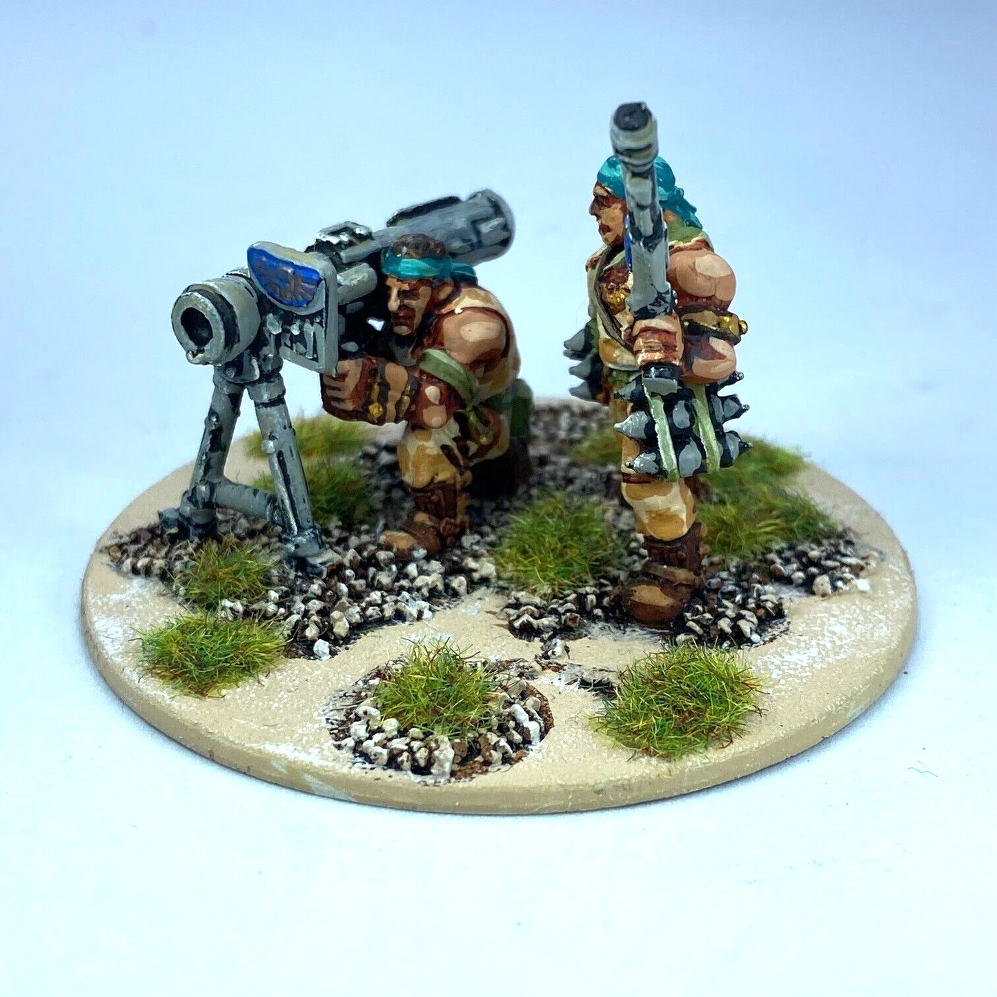 Imperial Guard Catachan Rocket Launcher Team - Painted - Warhammer 40K C68