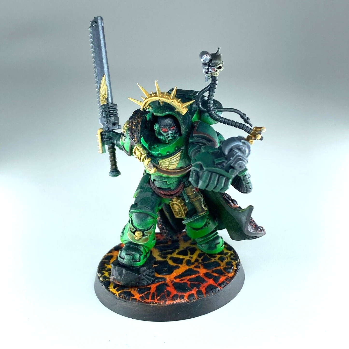 Salamanders Primaris Gravis Captain Space Marines - Painted- Warhammer 40K C1181