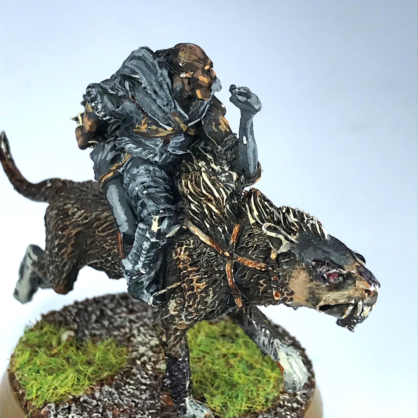 Metal Orc Warg Rider - Painted - Warhammer / Lord of the Rings C3758